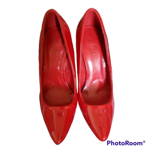 LE CHATEAU Red Patent High Heels Shoes Pumps - Size 5 / 35 - Picture 2 of 4